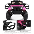 Pemberly Row 12V Kids Ride On Truck Car w/ Remote Control MP3 Music LED Lights