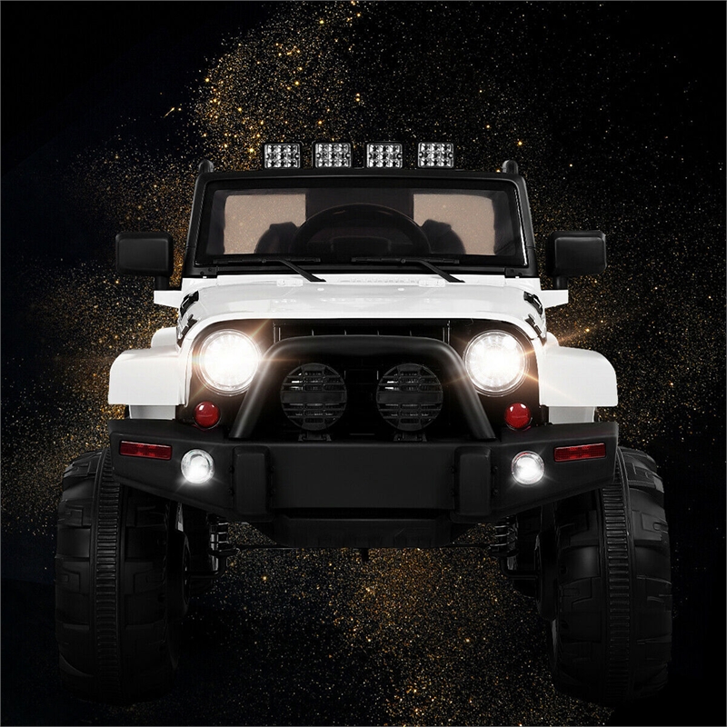 Pemberly Row 12V Kids Ride On Truck Car w/ Remote Control MP3 Music LED Lights