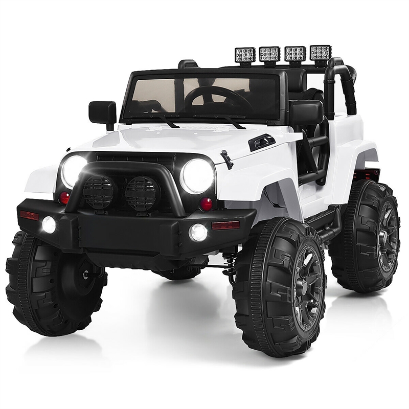 Pemberly Row 12V Kids Ride On Truck Car w/ Remote Control MP3 Music LED Lights