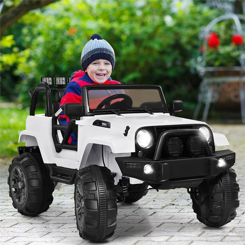 Pemberly Row 12V Kids Ride On Truck Car w/ Remote Control MP3 Music LED Lights