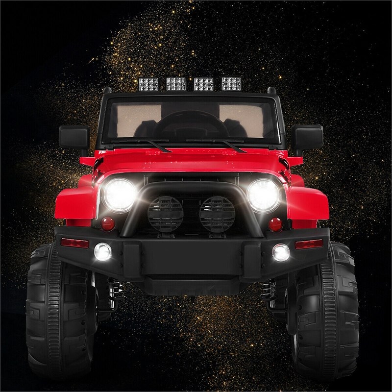 Pemberly Row 12V Kids Ride On Truck Car w/ Remote Control MP3 Music LED Lights