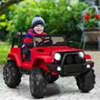 Pemberly Row 12V Kids Ride On Truck Car w/ Remote Control MP3 Music LED Lights