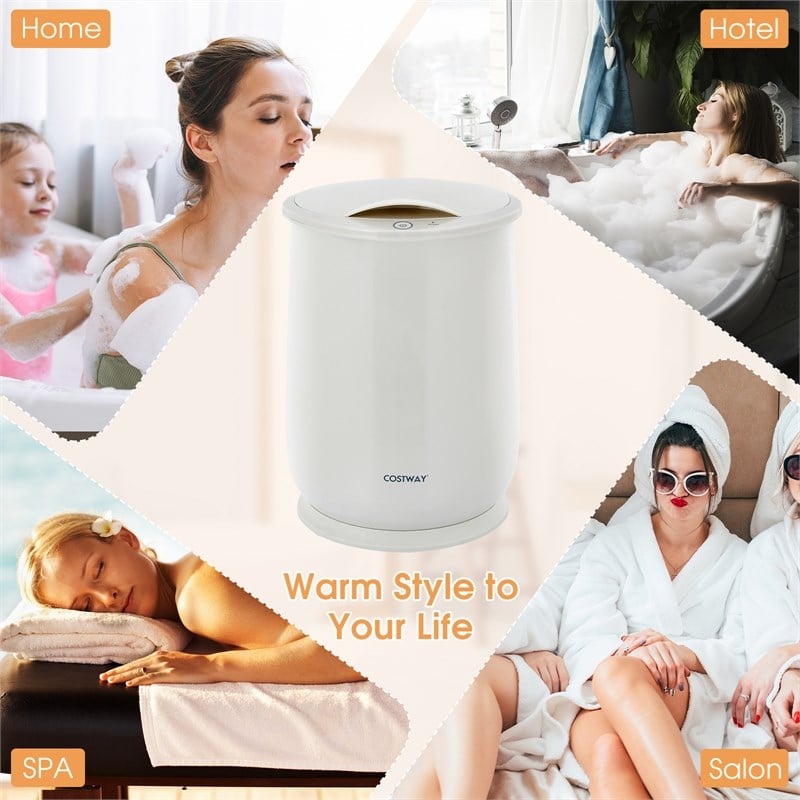 Pemberly Row 21L Large Capacity Towel Warmer Fragrance Holder Gray