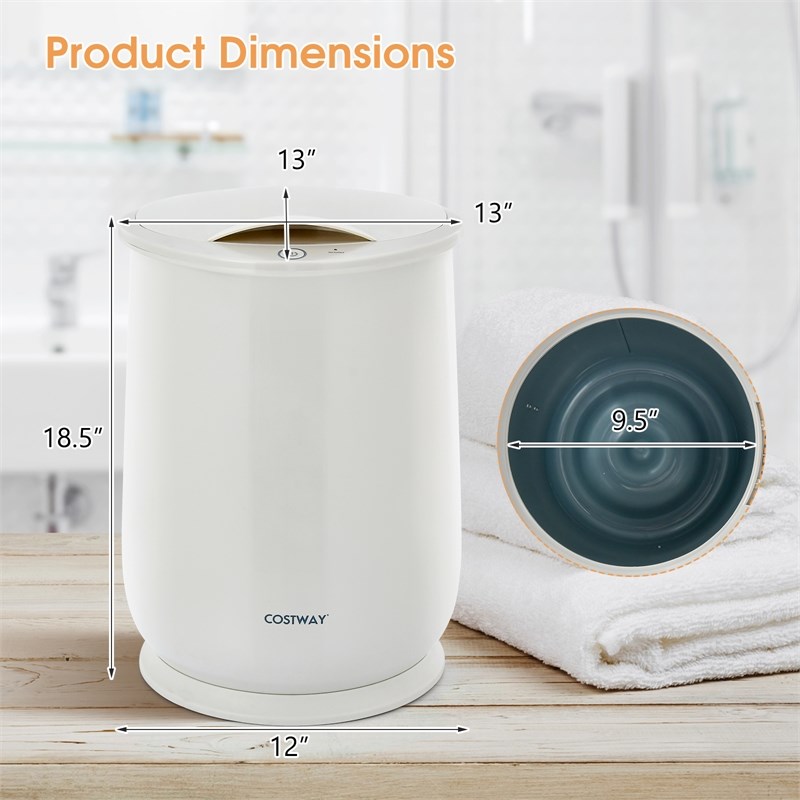 Pemberly Row 21L Large Capacity Towel Warmer Fragrance Holder Gray