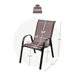 Pemberly Row Set of 4 Patio Dining Chairs Stackable Armrest in Brown