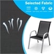 Pemberly Row Set of 4 Patio Dining Chairs Stackable Armrest in Black