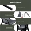 Pemberly Row Set of 4 Patio Dining Chairs Stackable Armrest in Gray