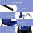 Pemberly Row Set of 4 Patio Dining Chairs Stackable Armrest in Navy