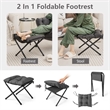 Pemberly Row Sofa Chair Accent Leisure Armchair with Folding Footrest Gray