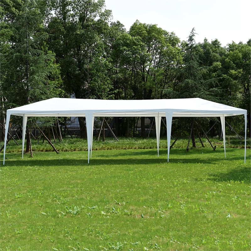 Pemberly Row 10FT x 30FT Outdoor Wedding Party Event Tent Gazebo Canopy White