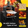 Pemberly Row 2 Layer Pizza Oven Wood Fired Grill Pizza Maker w/Waterproof Cover