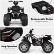 Pemberly Row 12V Kids 4 Wheeler ATV Quad Ride On Car w/ LED Lights Music USB