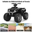 Pemberly Row 12V Kids 4 Wheeler ATV Quad Ride On Car w/ LED Lights Music USB