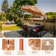 Pemberly Row Patio 6FT Tropical Thatched Beach Umbrella Portable Outdoor Natural