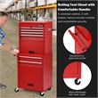 Pemberly Row High Capacity Rolling Tool Chest Storage Cabinet Toolbox Red