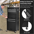 Pemberly Row High Capacity Rolling Tool Chest Storage Cabinet Toolbox Black