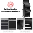 Pemberly Row High Capacity Rolling Tool Chest Storage Cabinet Toolbox Black