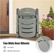 Pemberly Row Folding Patio Chaise Deck Chair Lounger 5 Position Recliner Gray