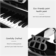 Pemberly Row Children 30 Key Toy Grand Baby Piano with Kids Bench Wood Black