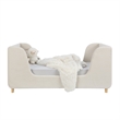 Pemberly Row Contemporary Low Profile Upholstered Toddler Bed