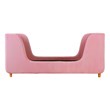 Pemberly Row Contemporary Low Profile Upholstered Toddler Bed
