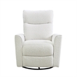 Pemberly Row Contemporary Tall Solid Back Boucle Swivel Glider