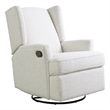 Pemberly Row Contemporary Plush Boucle Swivel 7 Position Recliner