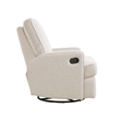 Pemberly Row Contemporary AMD Reclining Mechanism Boucle Swivel Recliner