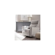 Pemberly Row Contemporary Tall Solid Back Swivel Glider in Gray