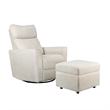 Pemberly Row Contemporary Ottoman with Removeable Legs in Canvas