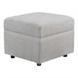 Pemberly Row Contemporary Ottoman with Removeable Legs in Gray