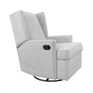 Pemberly Row Modern / Contemporary Swivel Recliner in Gray Finish