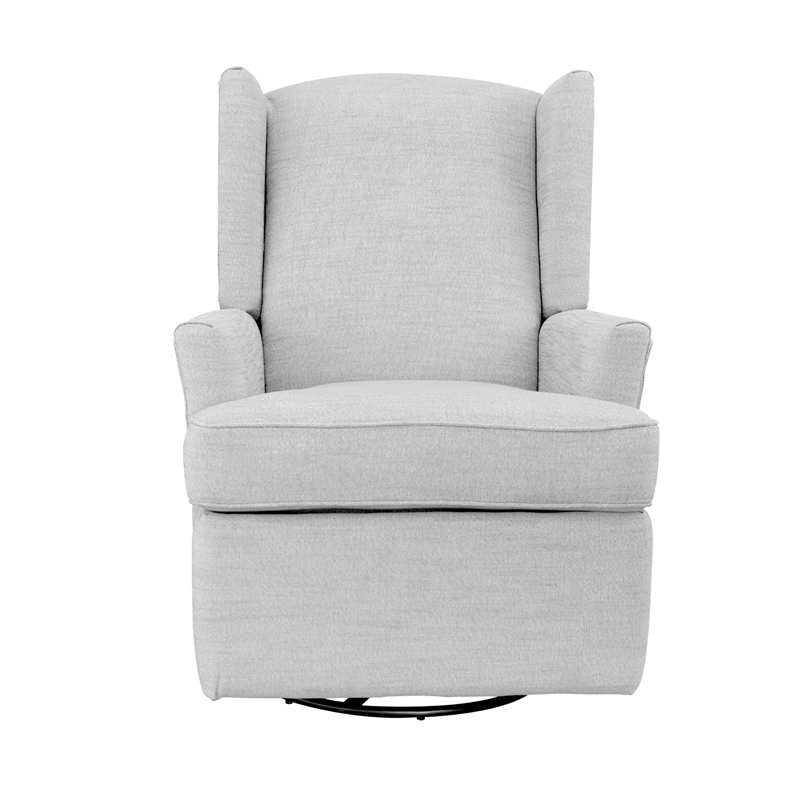 Pemberly Row Modern / Contemporary Swivel Recliner in Gray Finish