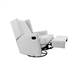 Pemberly Row Modern / Contemporary Swivel Recliner in Gray Finish
