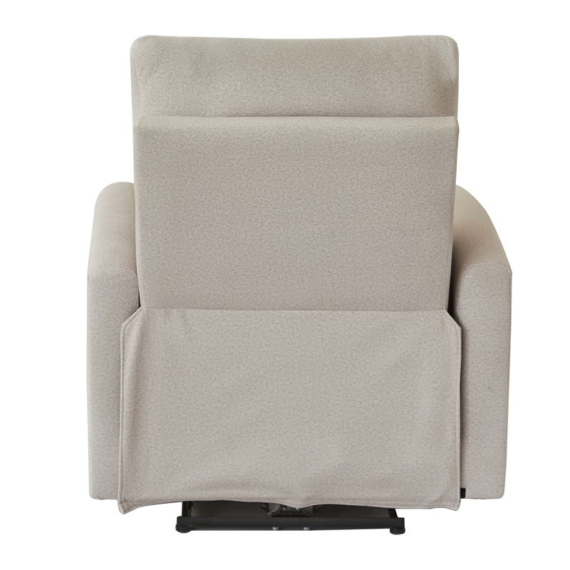 Pemberly Row Recliner Chair Electrically Adjustable Fabric Single Sofa Gray