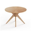 Pemberly Row Classic Mid-Century Scandinavian Oval Coffee Table in Oak