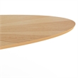 Pemberly Row Classic Mid-Century Scandinavian Oval Coffee Table in Oak