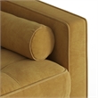 Pemberly Row Contemporary Performance Velvet Arm Chair in Gold
