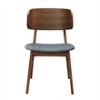 Pemberly Row Contemporary Solid Wood Side Chairs (Set of 2) in Gray