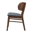 Pemberly Row Contemporary Solid Wood Side Chairs (Set of 2) in Gray