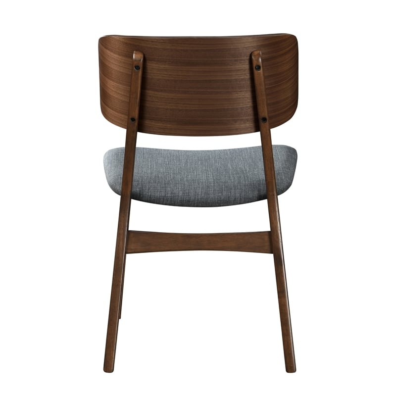 Pemberly Row Contemporary Solid Wood Side Chairs (Set of 2) in Gray