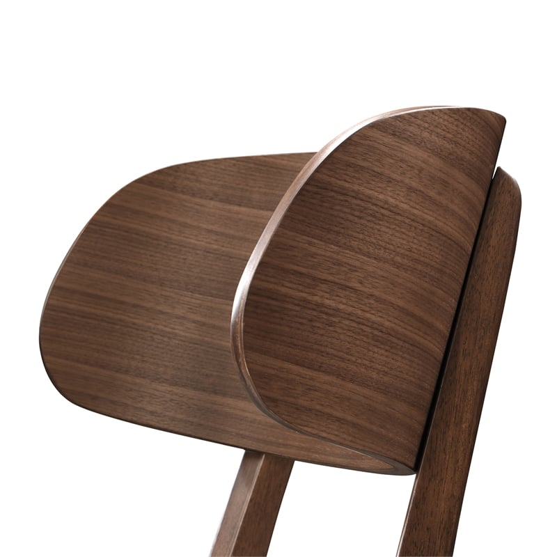 Pemberly Row Contemporary Solid Wood Side Chairs (Set of 2) in Gray