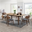 Pemberly Row Contemporary Solid Wood Side Chairs (Set of 2) in Gray