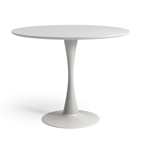 Pemberly Row Modern / Contemporary 36&quot Round Dining Table in White