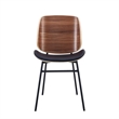 Pemberly Row Contemporary Bentwood Side Chairs (Set of 2) in Black