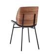 Pemberly Row Contemporary Bentwood Side Chairs (Set of 2) in Black
