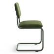 Pemberly Row Contemporary Velvet Side Chair (Set of 2) in Forest