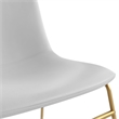 Pemberly Row Contemporary Side Chairs with Gold Legs (Set of 2) in White
