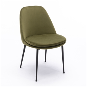 Pemberly Row Modern / Contemporary Side Chair (Set of 2) in Olive