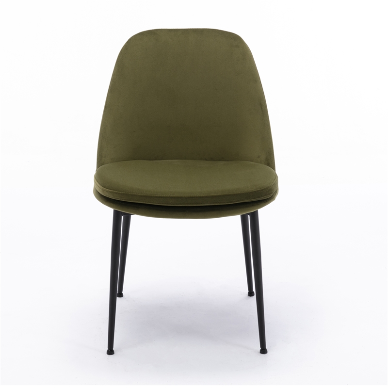 Pemberly Row Modern / Contemporary Side Chair (Set of 2) in Olive